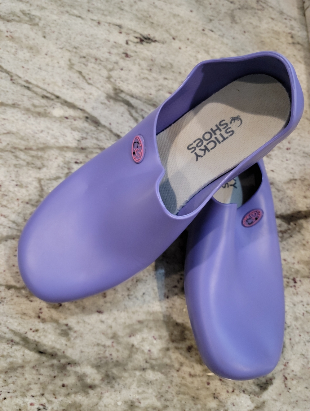 Sticky Shoes Purple W Size US 9 NURSE Emblem Slip Resistant Waterproof